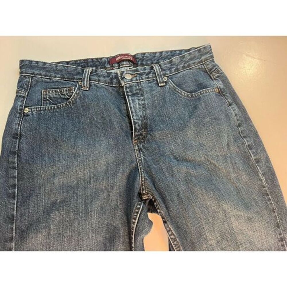 LEE Ultimate 5 Riveted womens straight jeans size 14 M Medium cotton W34 L32 - Picture 8 of 11